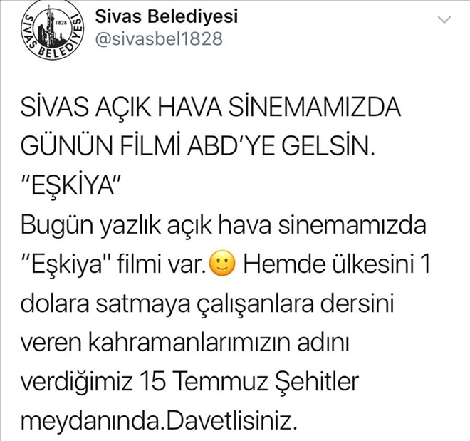 Film Afişiyle ABD´ye Gönderme 