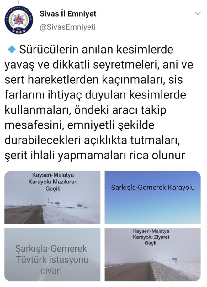 Sise Ve Buzlanmaya Karşı Uyardı