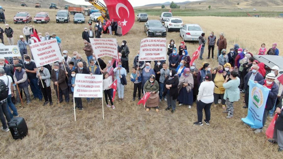 Çiftçiler Kaz Gölü İçin Ayakta