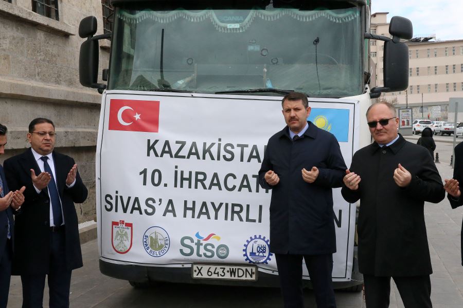 Sivas'tan Kazakistan'a 10. İhracat Tırı Uğurlandı