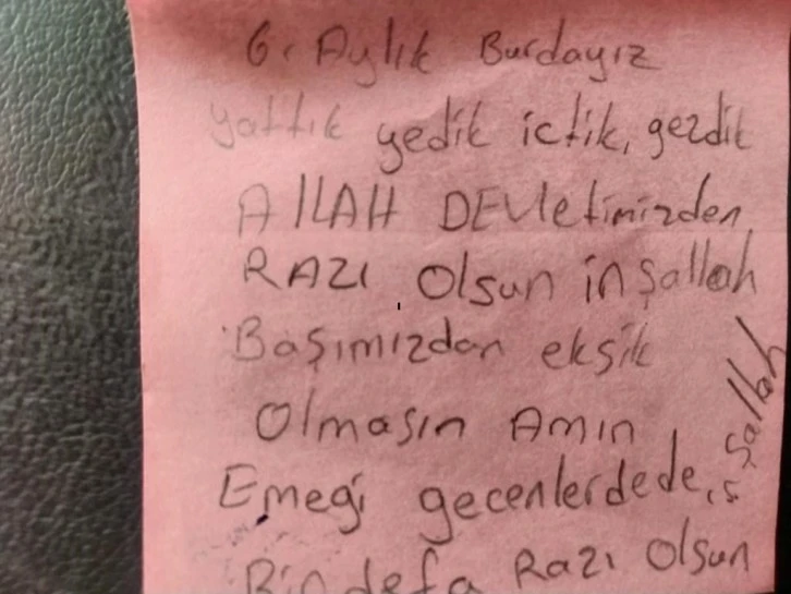 Depremzedenin Yazdığı Mektup Duygulandırdı 