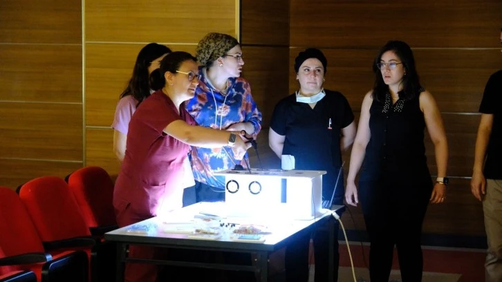 SCÜ'de  Laparoskopi Eğitimi