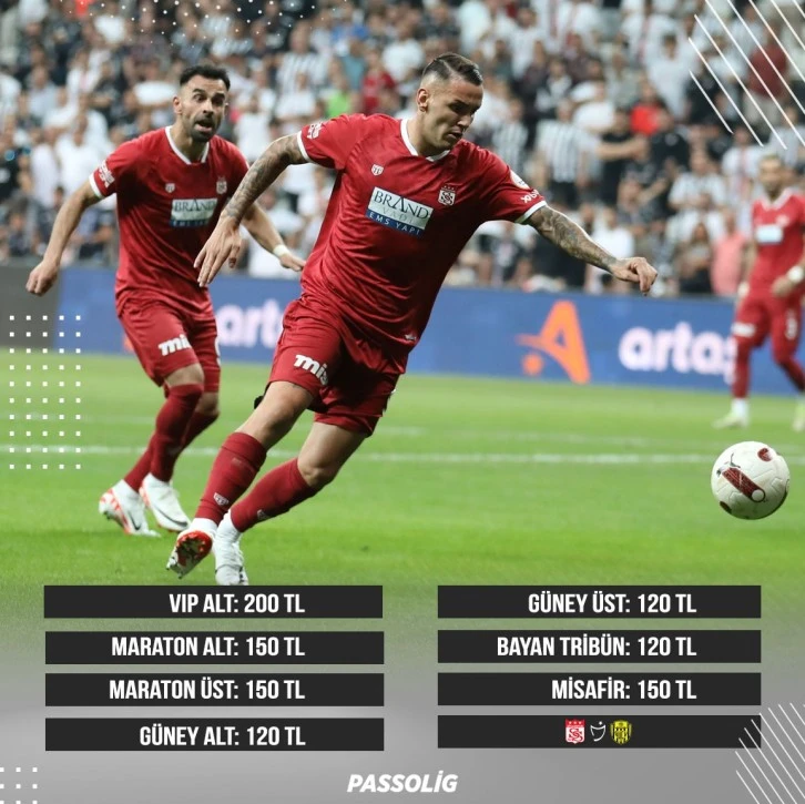 Sivasspor- Ankaragücü Maçını İzlemek 120 TL  