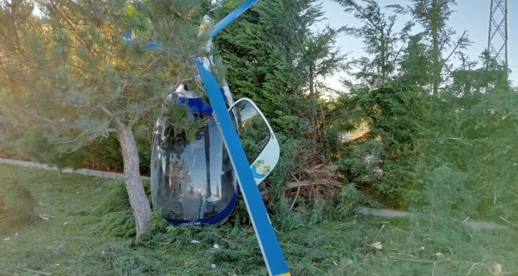 İlaç Firmasına Ait Helikopter Düştü 
