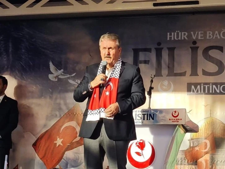 Destici: 'Kahrolsun İsrail, Yaşasın Filistin' 