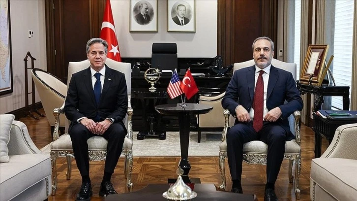  Bakan Fidan, ABD'li Mevkidaşı Blinken ile Bir Araya Geldi