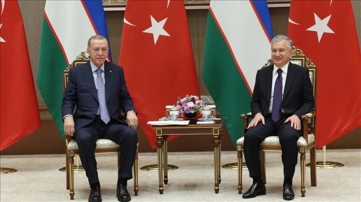 Cumhurbaşkanı Erdoğan, Özbekistan Cumhurbaşkanı ile Görüştü