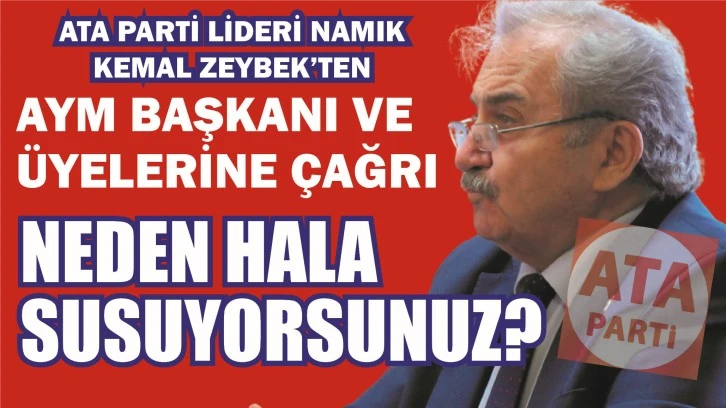 Zeybek: Neden Hala Susuyorsunuz?