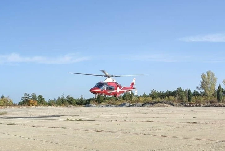 Hava Ambulansı Beyin Kanaması Geçiren Hasta İçin Havalandı