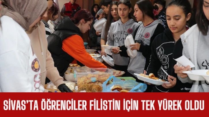 Sivas’ta Öğrenciler Filistin İçin Tek Yürek Oldu