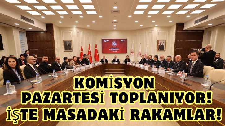 Komisyon Pazartesi Toplanıyor! İşte Masadaki Rakamlar! 