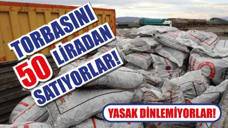 Yardım Olarak Aldıkları Kömürleri Satıyorlar! Torbası 50 Lira!