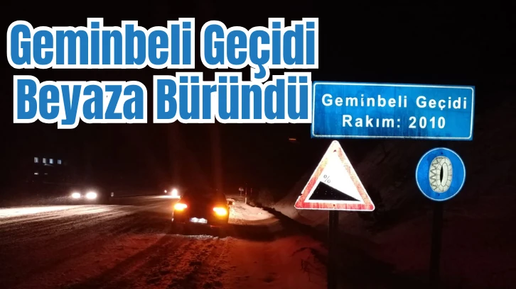 Geminbeli Geçidi Beyaza Büründü 