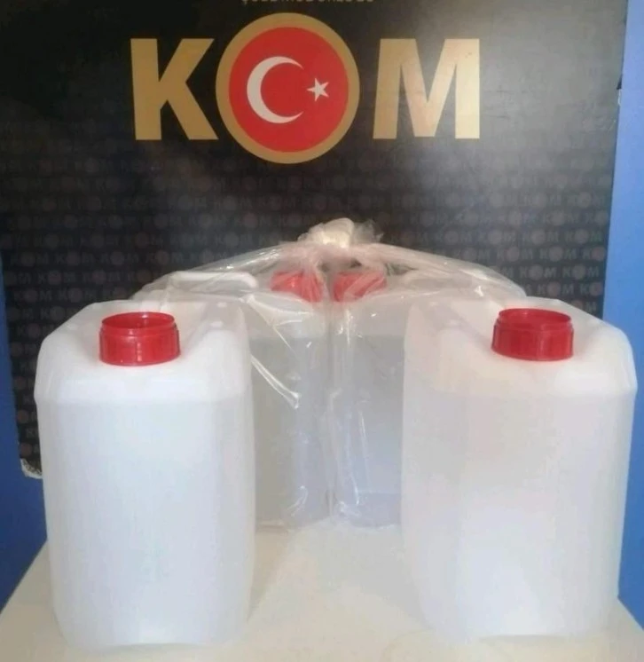20 Litre Kaçak Etil Alkol Ele Geçirildi