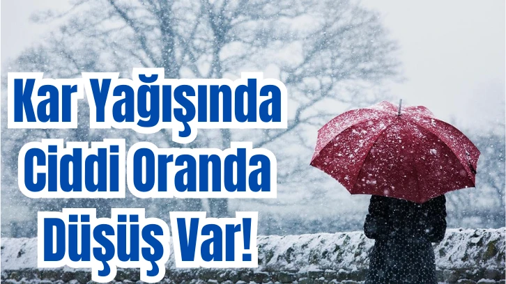 Kar Yağışında Ciddi Oranda Düşüş Var! 