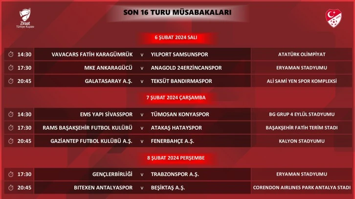 Sivasspor'un Ziraat Türkiye Kupası Maç Günü Belli Oldu!