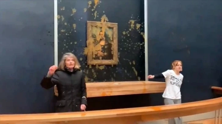 İklim Aktrisleri Mona Lisa Tablosuna Saldırdı 