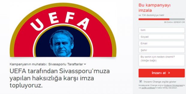 Taraftarlar İmza Topluyor