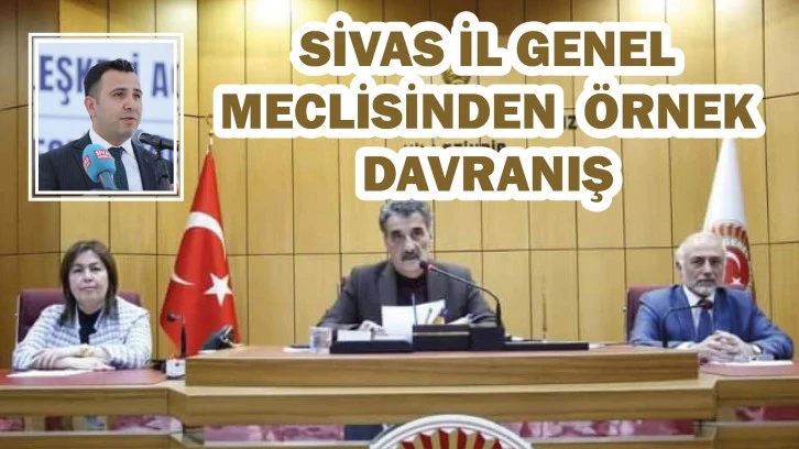 Sivas İl Genel Meclisi'nden Örnek Davranış 