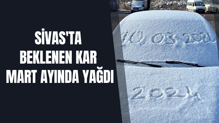 Sivas'ta Beklenen Kar Mart Ayında Yağdı 