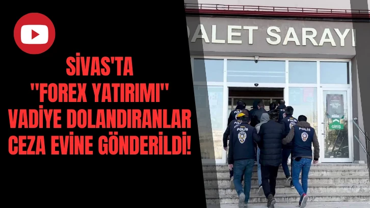 Sivas'ta  'Forex Yatırımı' Vadiye Dolandıranlar Ceza Evine Gönderildi!