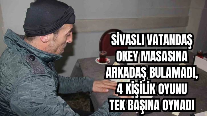 Sivaslı Vatandaş Okey Masasına Arkadaş Bulamadı, 4 Kişilik Oyunu Tek Başına Oynadı