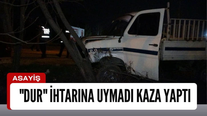 Malatya- Sivas Kara Yolunda 'Dur' İhtarına Uymayan Araç Kaza Yaptı 