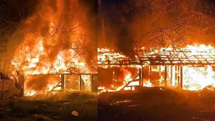 Korkutan Yangın! Herkes Sokağa Döküldü 