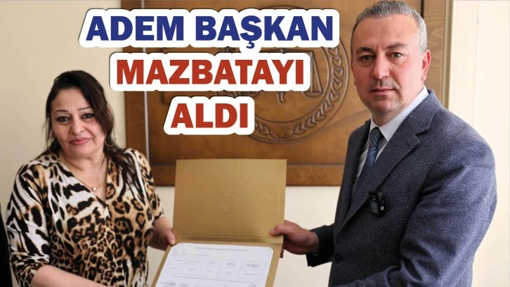 BAŞKAN UZUN MAZBATASINI ALARAK GÖREVE BAŞLADI