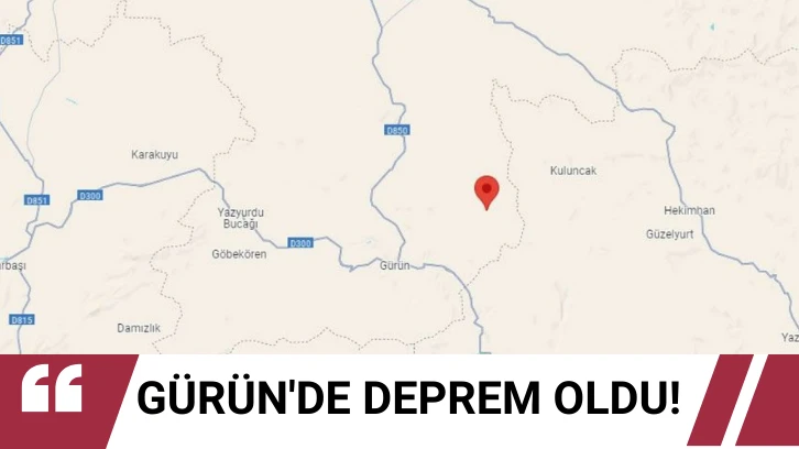 Gürün'de Deprem Oldu! 