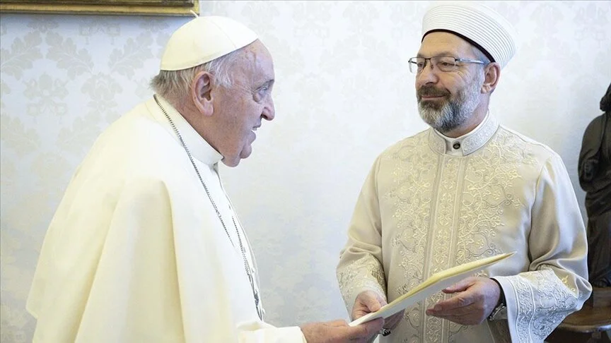 Erbaş, Erdoğan'ın Filistin Mektubunu Papa'ya İletti