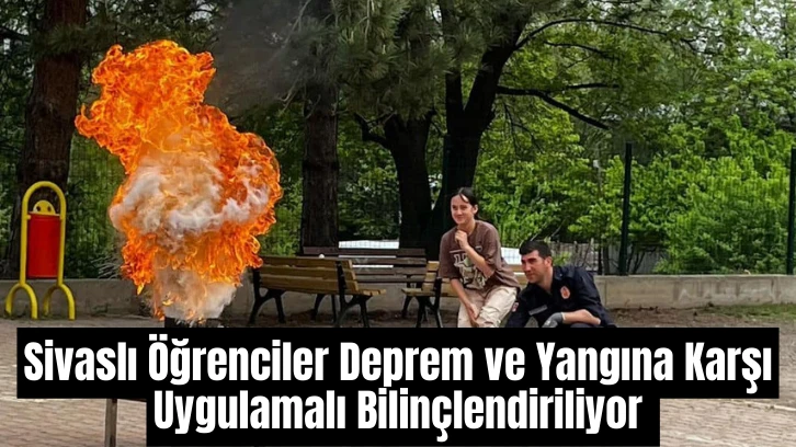 Sivaslı Öğrenciler Deprem ve Yangına Karşı Uygulamalı Bilinçlendiriliyor 