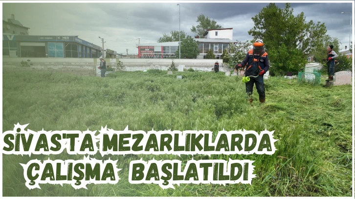 Sivas'ta Mezarlıklarda Çalışma  Başlatıldı 