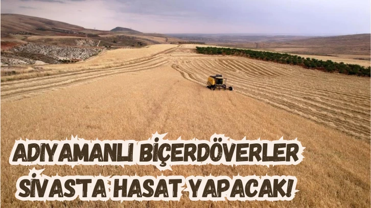 Adıyamanlı Biçerdöverler Sivas'ta Hasat Yapacak! 
