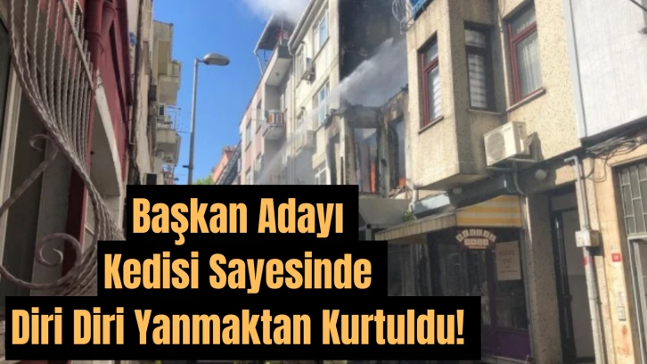 Başkan Adayı Kedisi Sayesinde Diri Diri Yanmaktan Kurtuldu! 