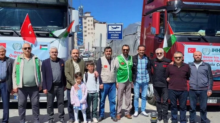 Sivas'tan Gazze'ye İnsani Yardım Malzemesi Gönderildi