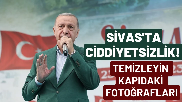 Sivas'ta Ciddiyetsizlik! Temizleyin Kapıdaki Fotoğrafları...