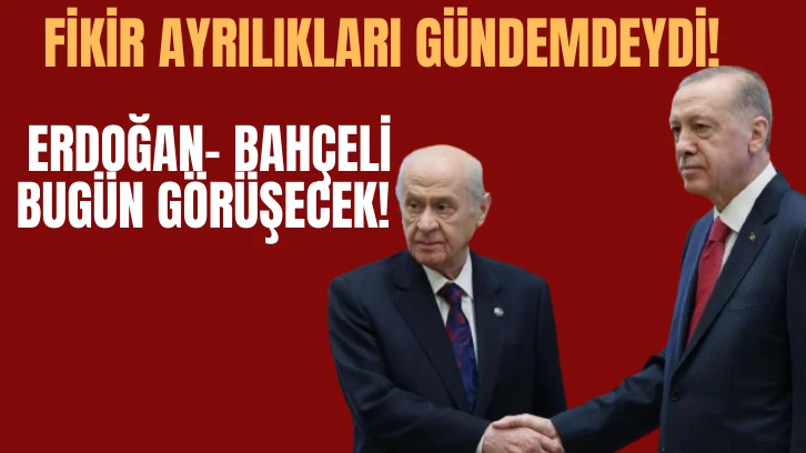 Fikir Ayrılıkları Gündemdeydi! Erdoğan- Bahçeli Bugün Görüşecek! 