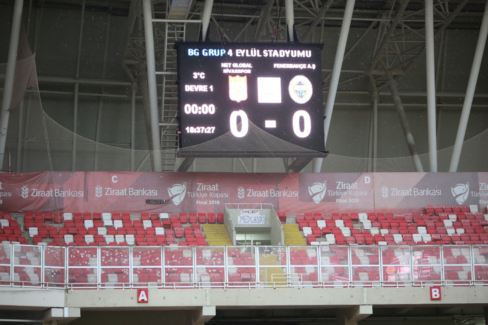 Sivas’ta Misafir Tribünü Boş Kaldı