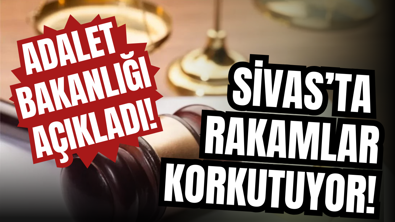 Adalet Bakanlığı açıkladı: Sivas'ta rakamlar korkutucu düzeyde!