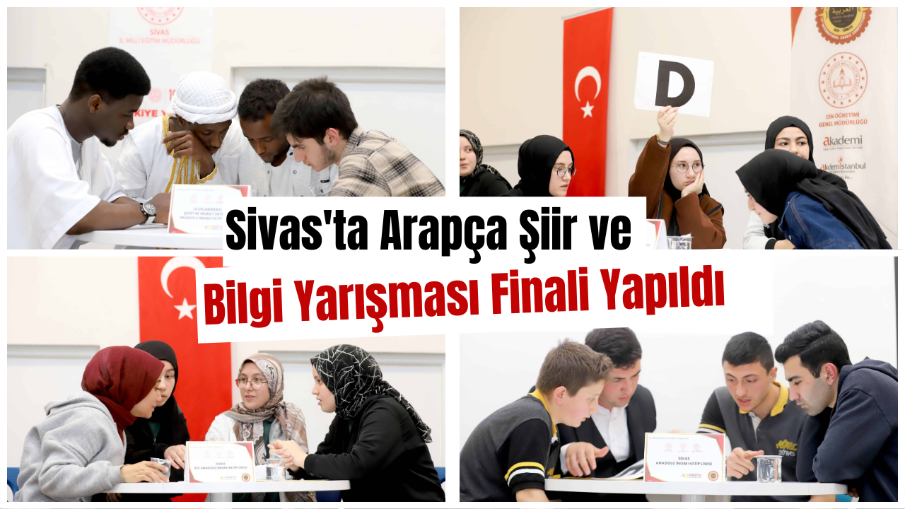 Sivas'ta Arapça Şiir ve Bilgi Yarışması Finali Yapıldı