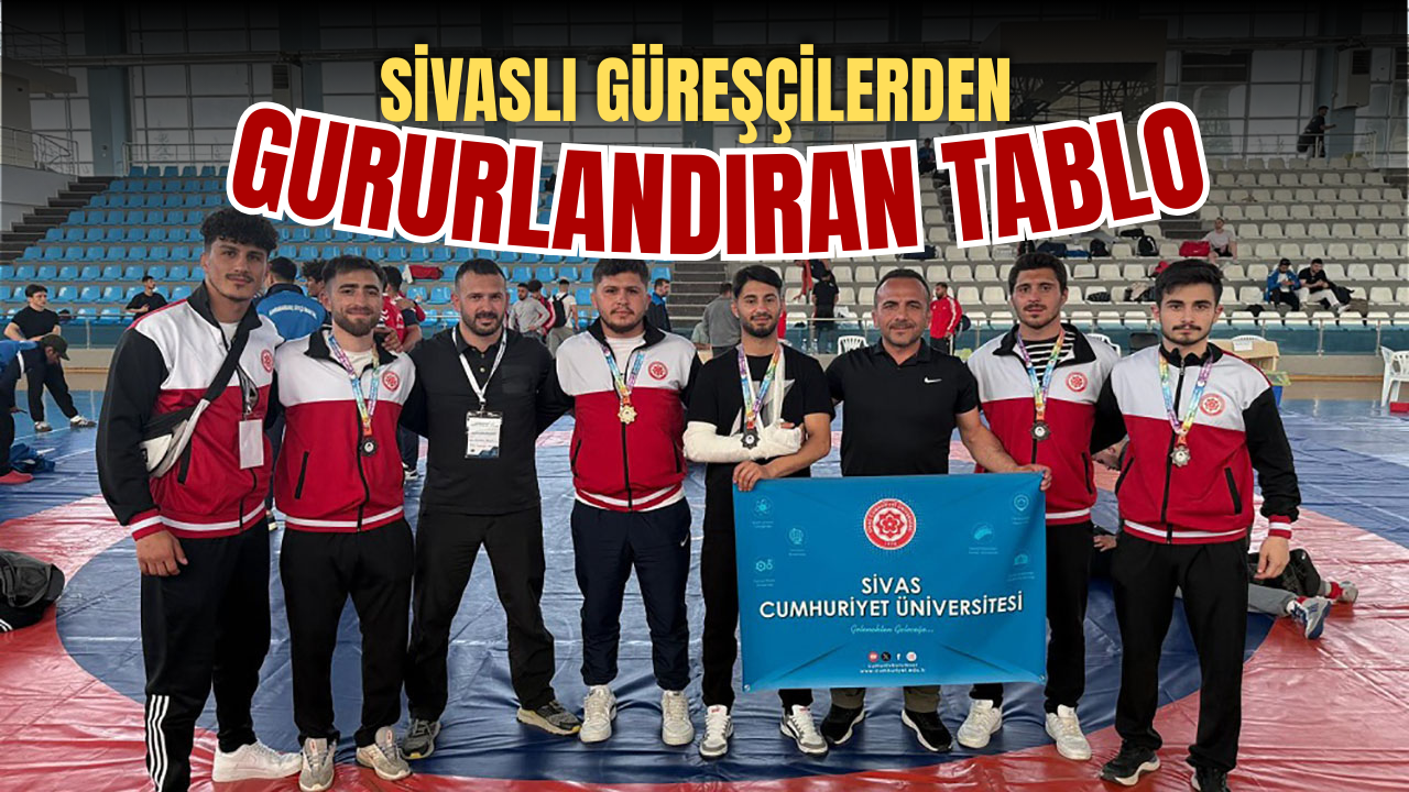 Sivaslı güreşçilerden gururlandıran tablo