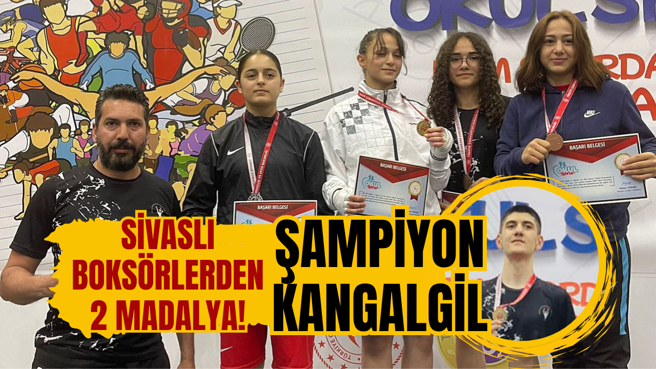 Sivaslı boksörlerden 2 madalya!