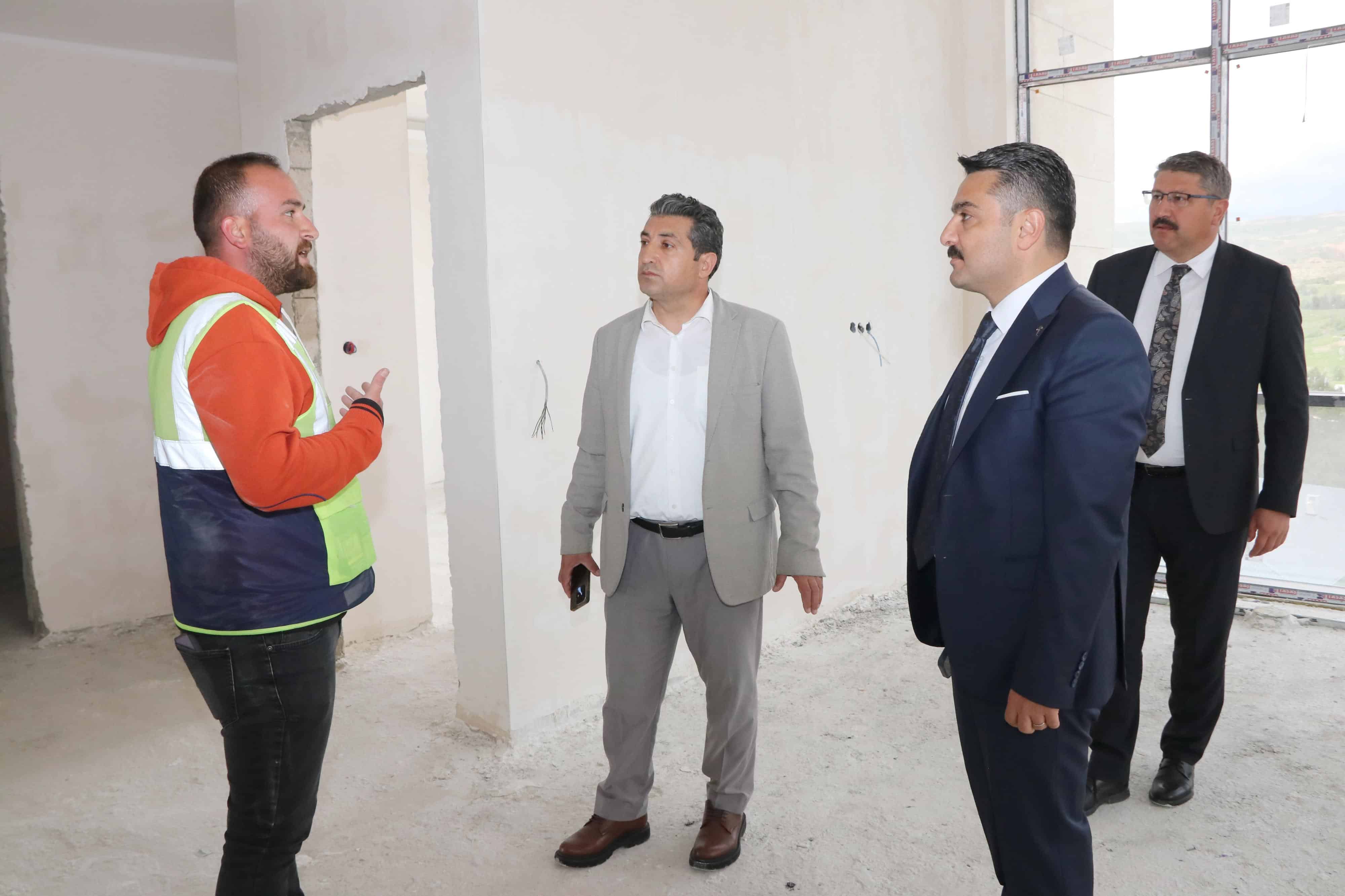 Erdoğan, çalışmaları yerinde inceledi