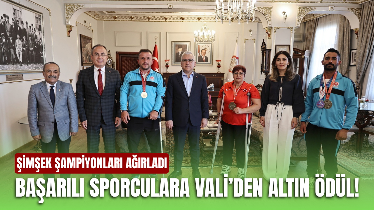 Başarılı sporculara Vali’den altın ödül!