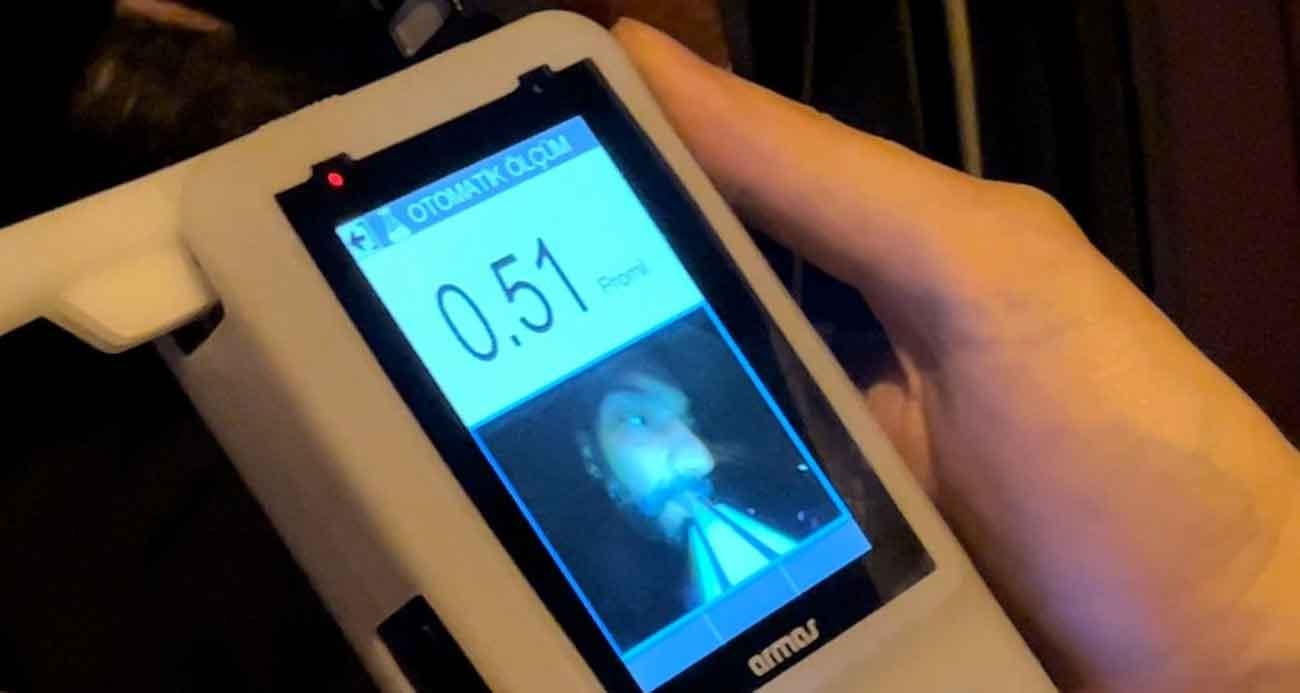 Bir promille ehliyeti kaptırdı