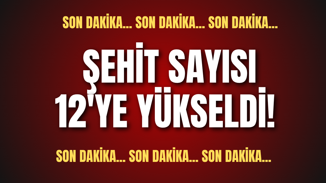 Son dakika... Şehit sayısı 12'ye yükseldi!