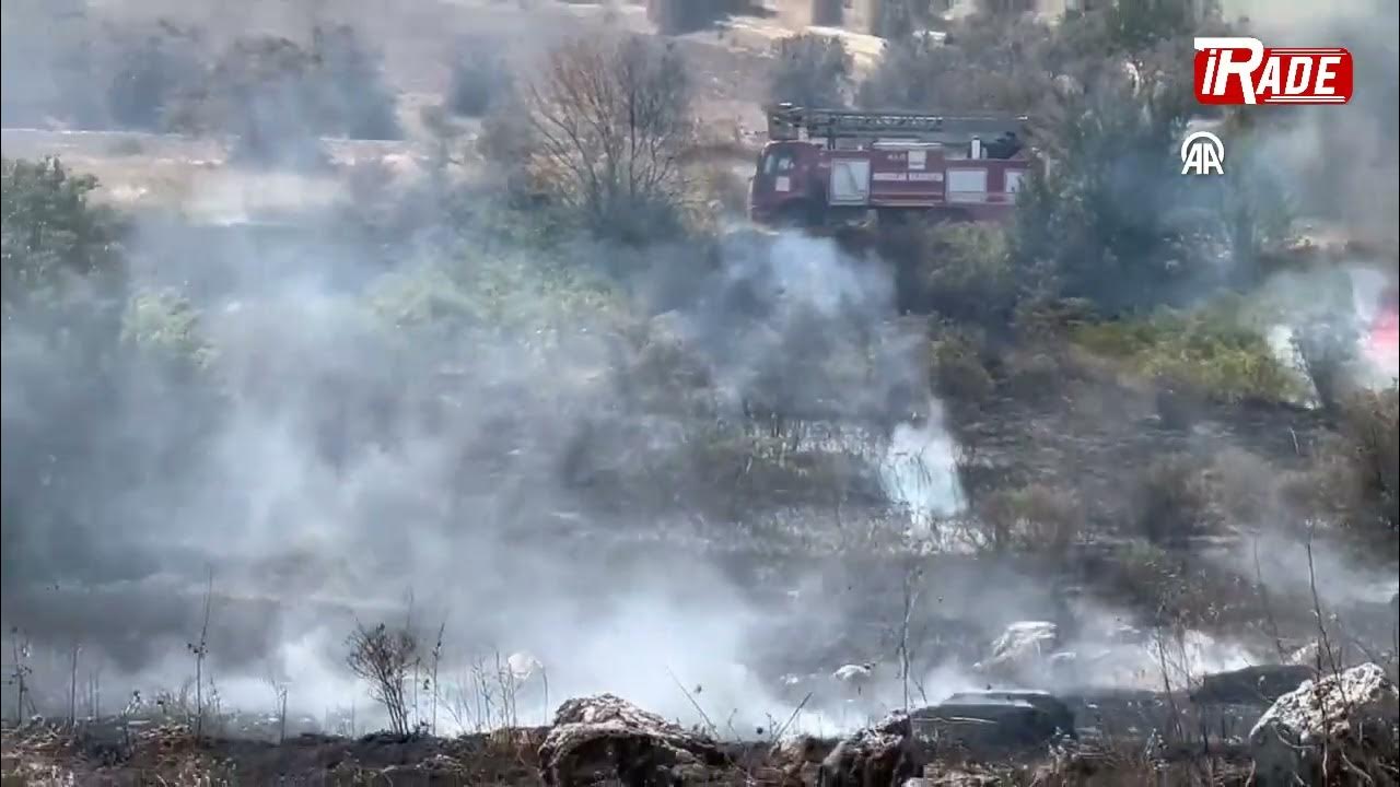 Saman Balyaları Bulunan Tarla Yandı
