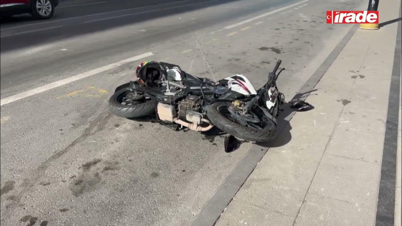 Motosikletin Karıştığı Kaza Kameralara Yansıdı