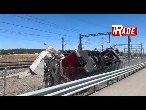Sivas'a Gelen Lokomotif Betona Çarpıp Devrildi! #kaza lokomotif #sondakika #sivas #haberler